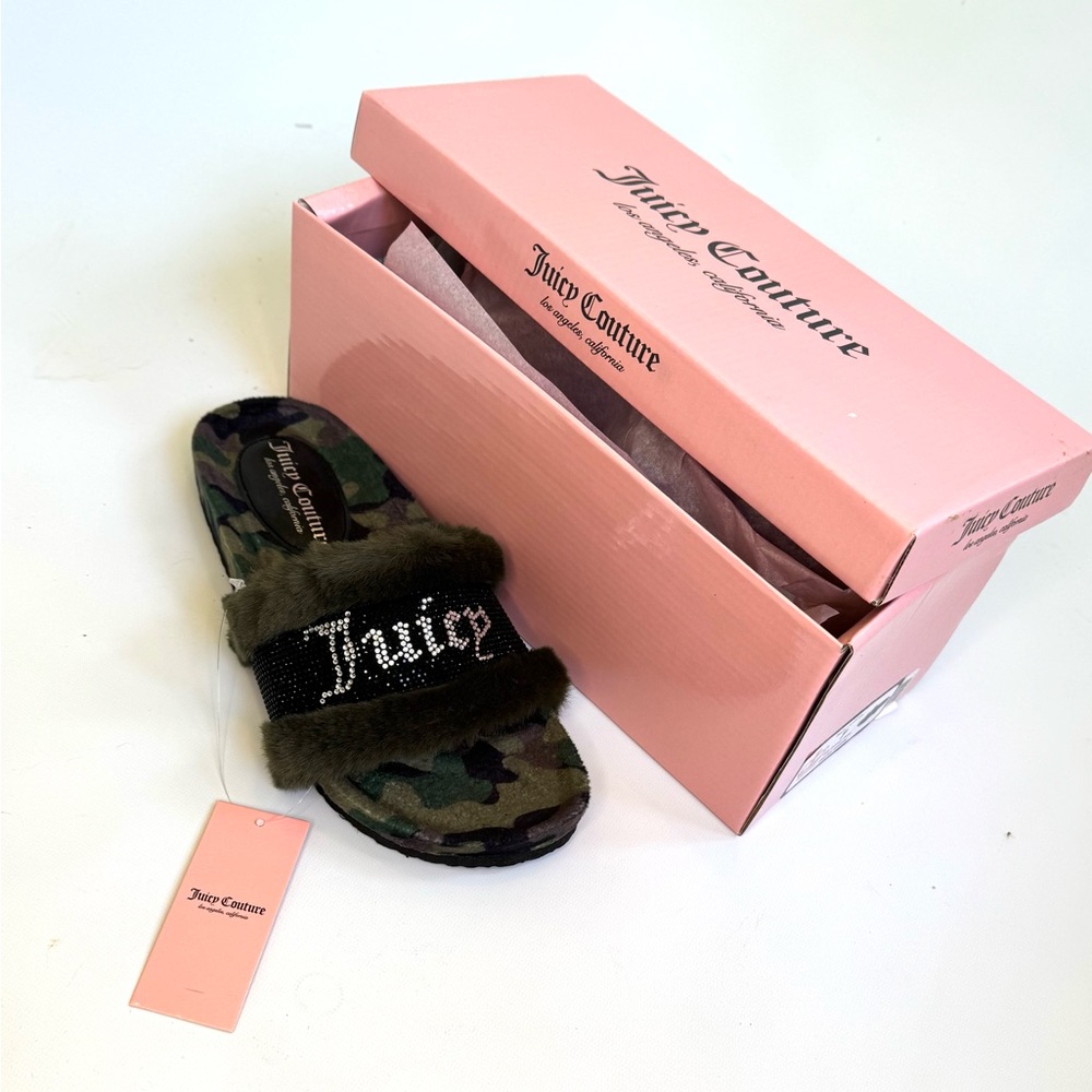 Juicy Couture Camouflage Fur‎ Slides - Picture 3 of 4